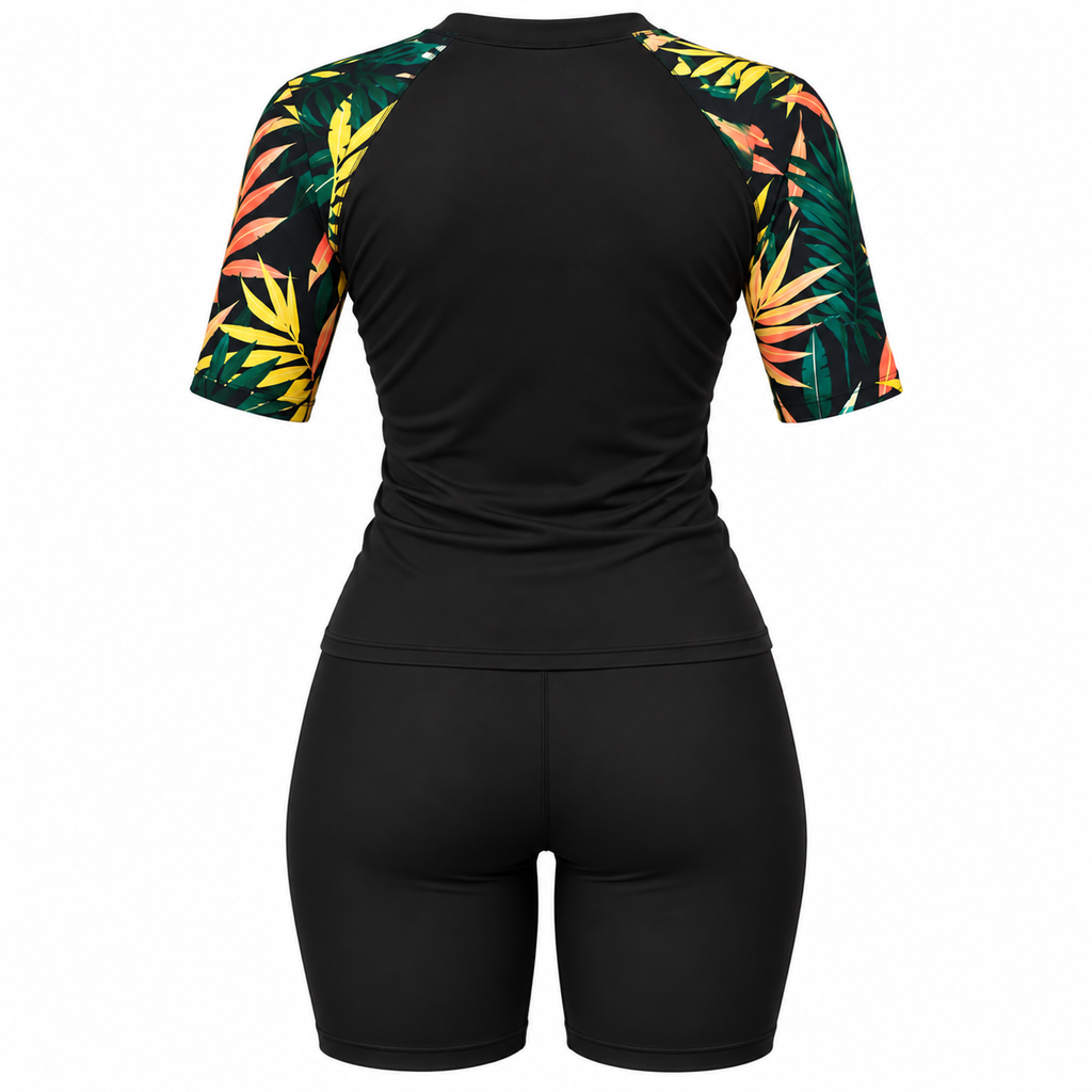 Dame Sport Badetøj Nylon Spandex | Todelt Sæt med Top og Shorts | Fleksibelt Design til Strand og Vandsport | Vanero