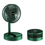 Bærbar Sammenklappelig Ventilator USB Genopladelig | 180 Graders Justerbart Luftflow | Fire Hastigheder Til Skrivebord Rejser & Camping | Vanero