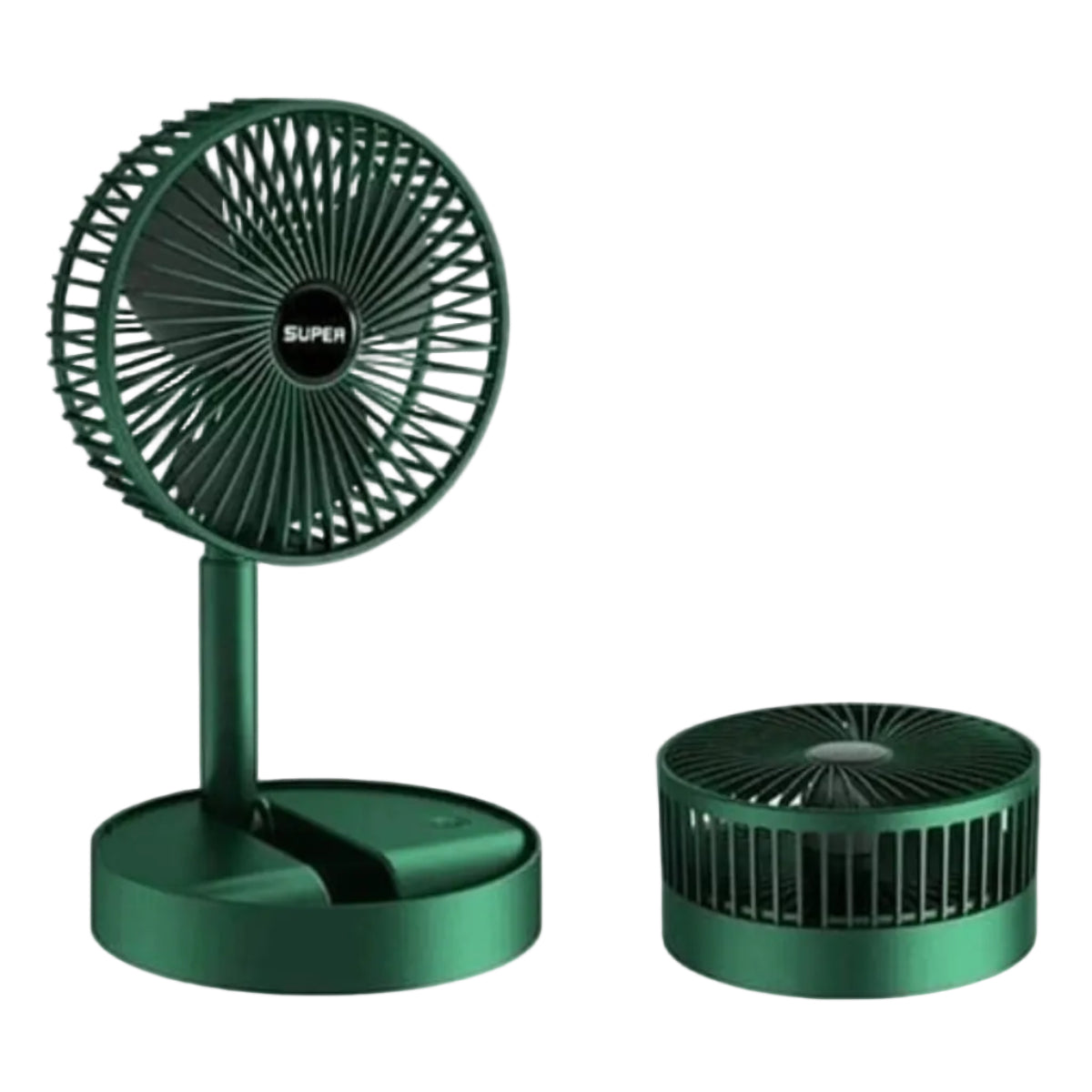 Bærbar Sammenklappelig Ventilator USB Genopladelig | 180 Graders Justerbart Luftflow | Fire Hastigheder Til Skrivebord Rejser & Camping | Vanero