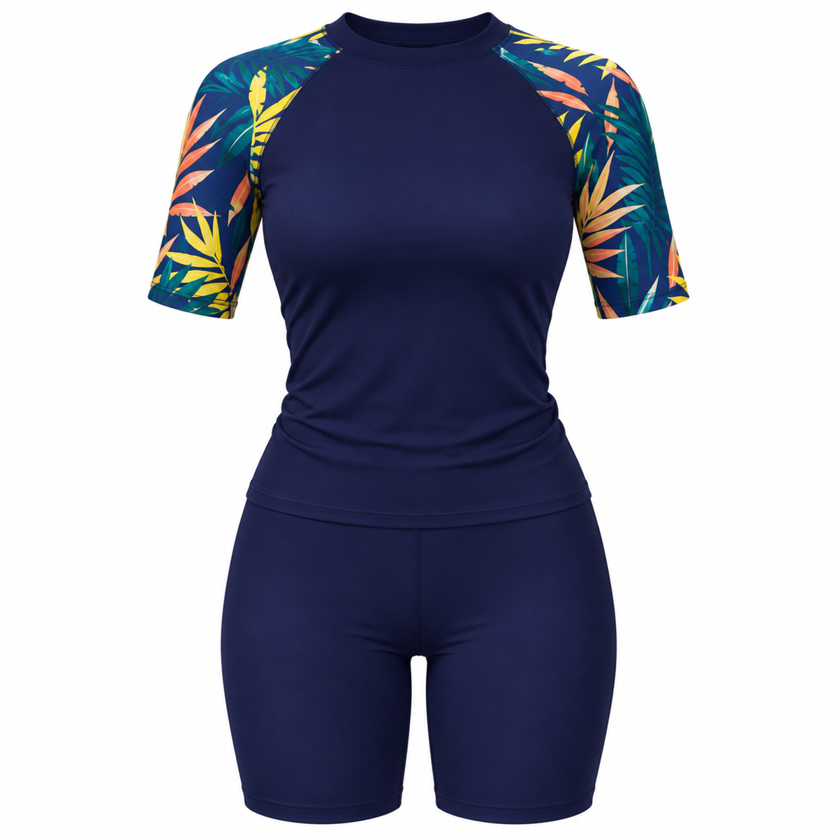 Dame Sport Badetøj Nylon Spandex | Todelt Sæt med Top og Shorts | Fleksibelt Design til Strand og Vandsport | Vanero