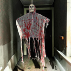 Halloween Hængende Skelet Spøgelsesdekoration | Lysende Plastophæng | Til Indendørs & Overdækket Udendørs Brug | Vanero