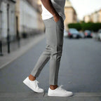 Herre Slim Fit Bukser Tekstilblanding | Elastisk Talje Fritidsbukser | Til Smart Casual Stil & Hverdagsbrug | Vanero