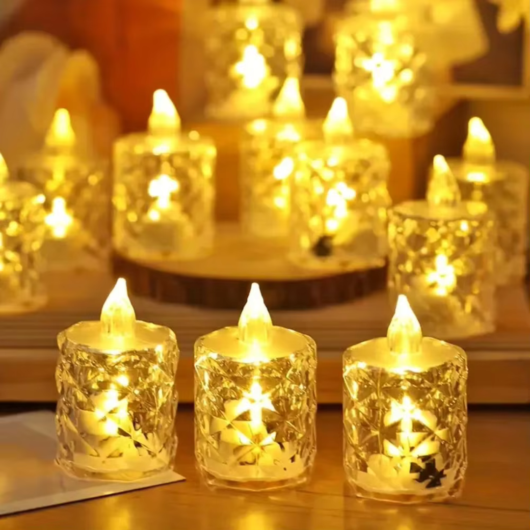 CandleGlow | Flammesløse Krystal LED Lys | Vanero