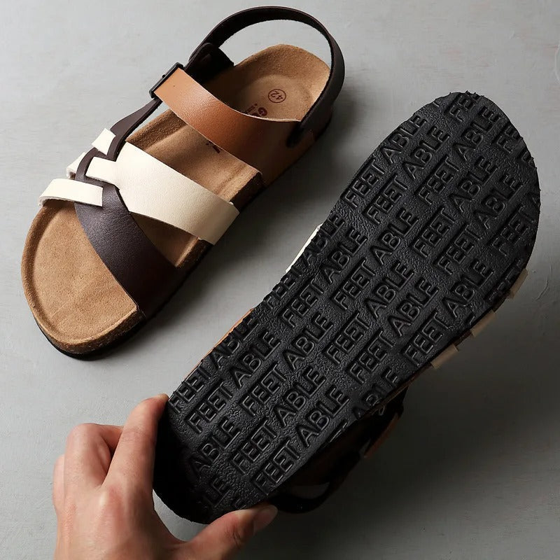 Herresandaler Syntetisk Materiale | Regular Fit Remsandaler | Åbent Design til Sommerbrug & Hverdagsaktiviteter | Vanero