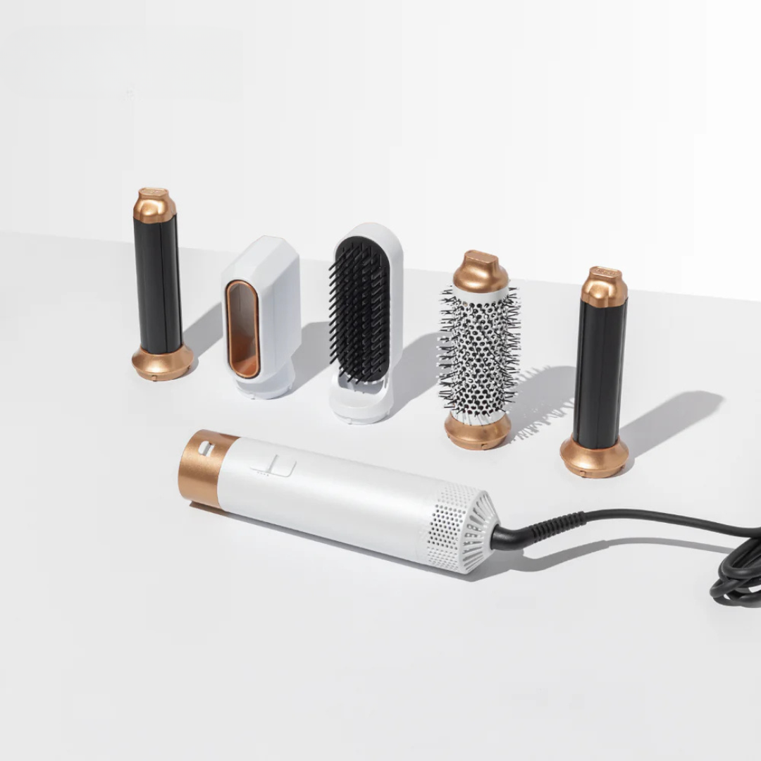 5-i-1 Hårstyler Med Luftstrøm | Krølning Glatning Tørring & Volumen Design | Daglig Hårstyling & Pleje | Vanero