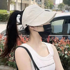 UV Solhat i Polyester & Mesh | Justerbar Pasform Sommerhat | Åben Top Med Bred Skygge til Udendørs Brug | Vanero