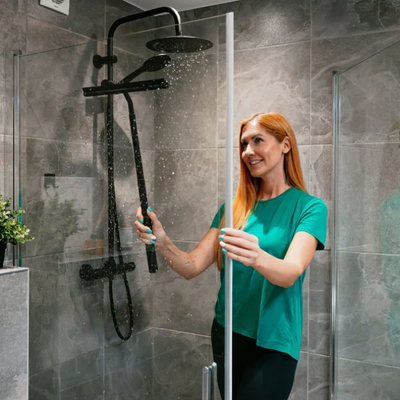 FlexiClean Duo | Kombineret 2-i-1 bruseskraber med justerbart håndtag l Vanero