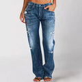 Dame Jeans Denim | Slim Fit Jeans Med Mellem Til Høj Talje | Klassisk Lommekonstruktion Til Hverdagsbrug & Fritid | Vanero