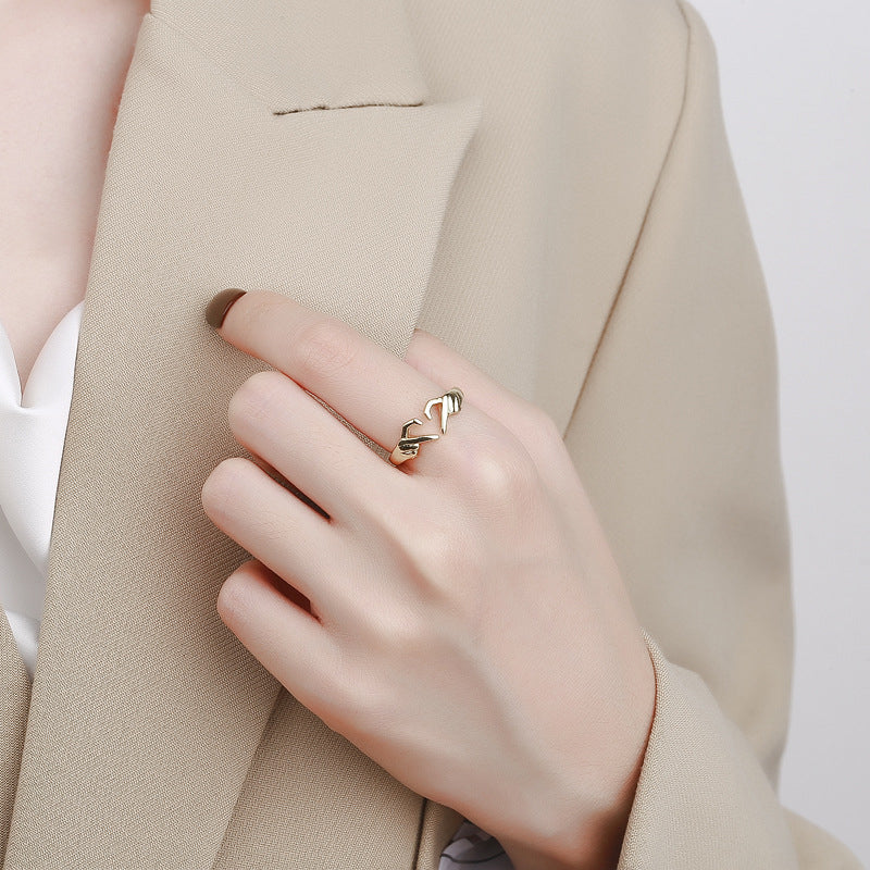 I Love You Forever Legering Konstruktion | Justerbar Ring | Graveret Tekstdesign til Hverdagsbrug & Særlige Anledninger | Vanero