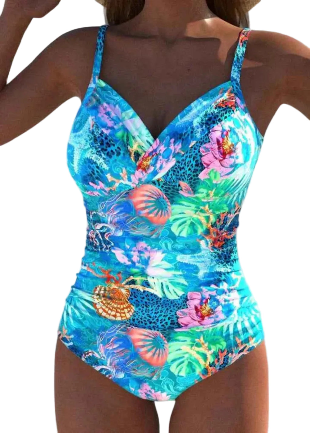 Dame Badedragt | Havets liv Polyester Badedragt Med Justerbare Stropper | Strand Og Pool | Vanero