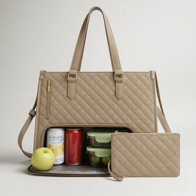 LuxeCarry | Alt-i-en Tas til Arbejde, Frokost og Laptop l Vanero