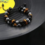 Tigerøje Armbånd Naturstensdesign | Justerbart Dobbeltlags Smykke | Til Hverdagsbrug & Særlige Anledninger | Vanero