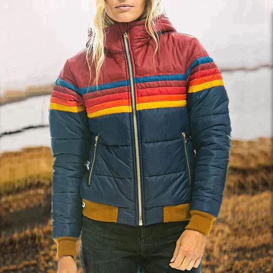 Roswitha | Retro Parka med Imiteret Pelshætte til Kvinder Uovertruffen Vintervarme Grøn | Vanero