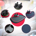 2-i-1 Dashboard Mobilholder | Skridsikker Silikonemåtte Med 360 Graders Holder | Håndfri Bilorganisering | Vanero