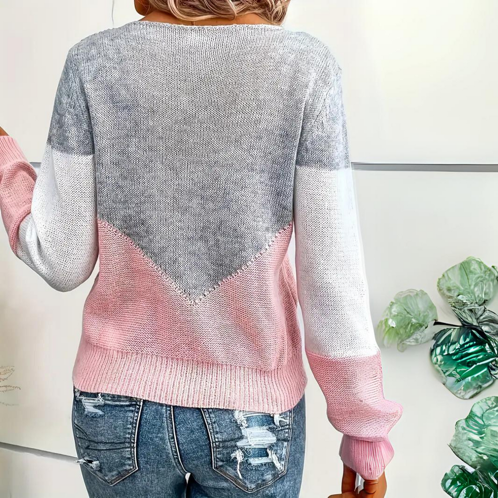 Dametrøje Uldstrik | Regular Fit Sweater | Rund Hals Design til Hverdags- & Køligt Vejr Brug | Vanero