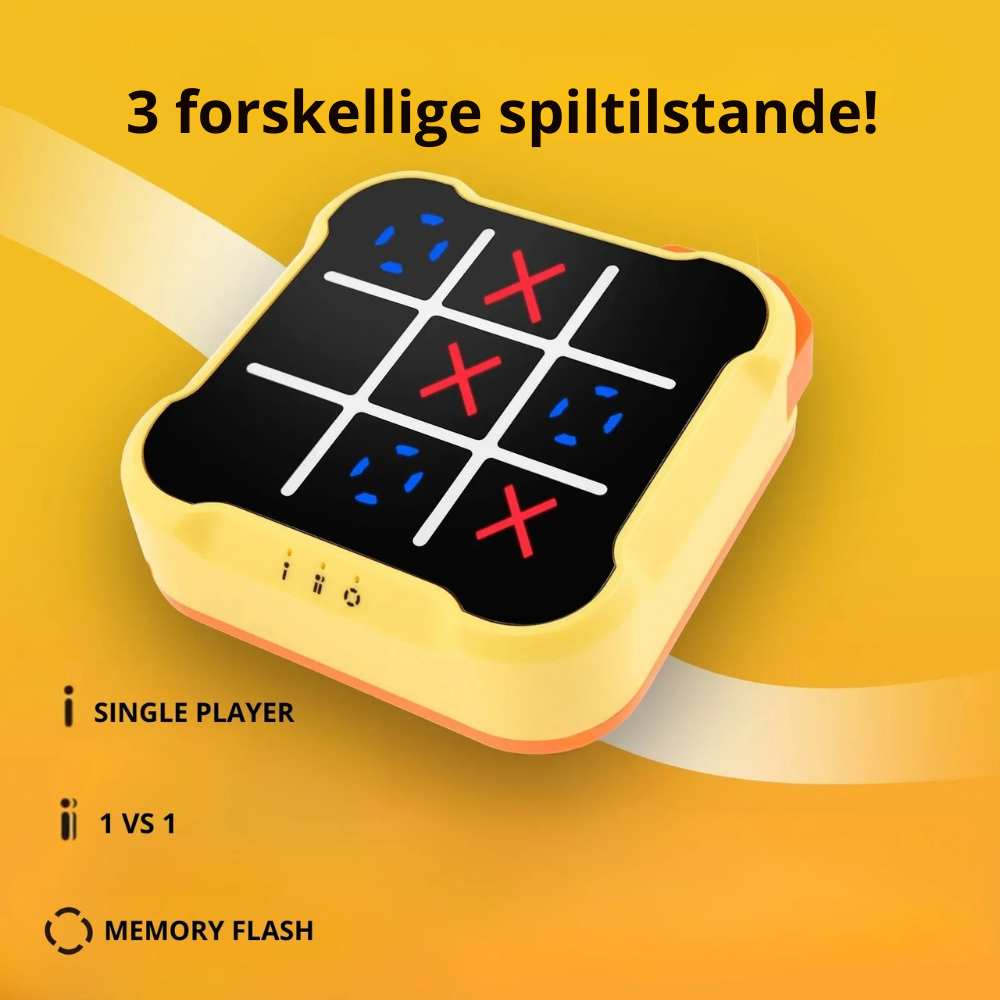 TicTacToe 2.0 | Bærbart huskespil til børn og voksne l Vanero