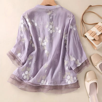Emma l Let og Elegant Bomuldsbluse l Vanero