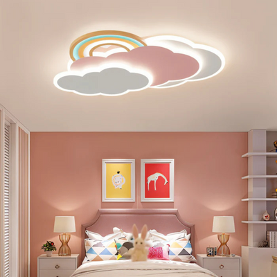 PinkyGlow | LED Loftlampe med Regnbueeffekt til Børneværelse | Vanero