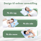 Memory Foam Pude | Sovepude Med Bomuldsblandet Betræk | Til Daglig Søvn & Hvile | Vanero