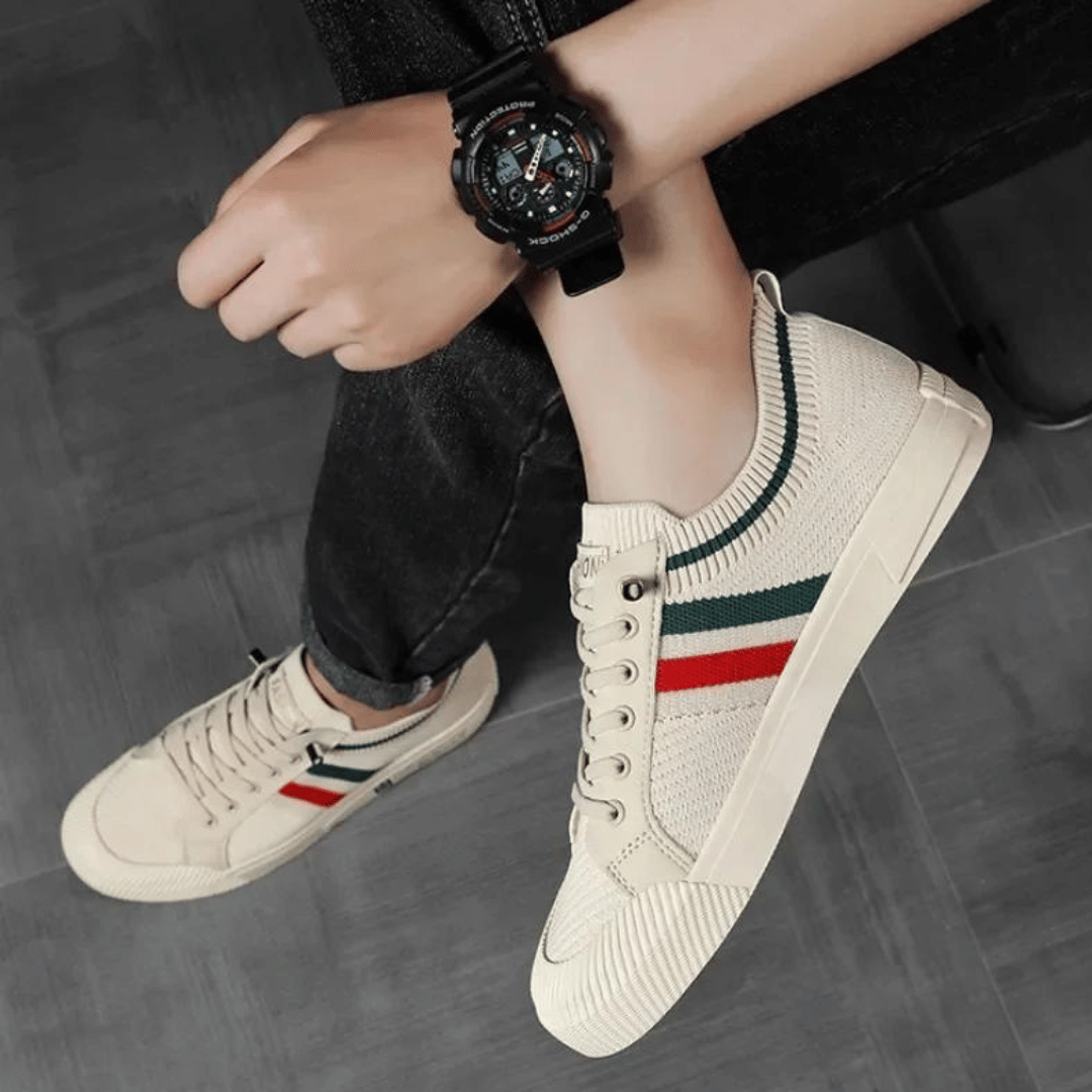 Jon | Stilfulde Stribede Sneakers l Vanero