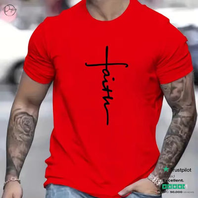 FaithCross | Minimalistisk & Komfortabel Tro-Tee til Mænd | Vanero