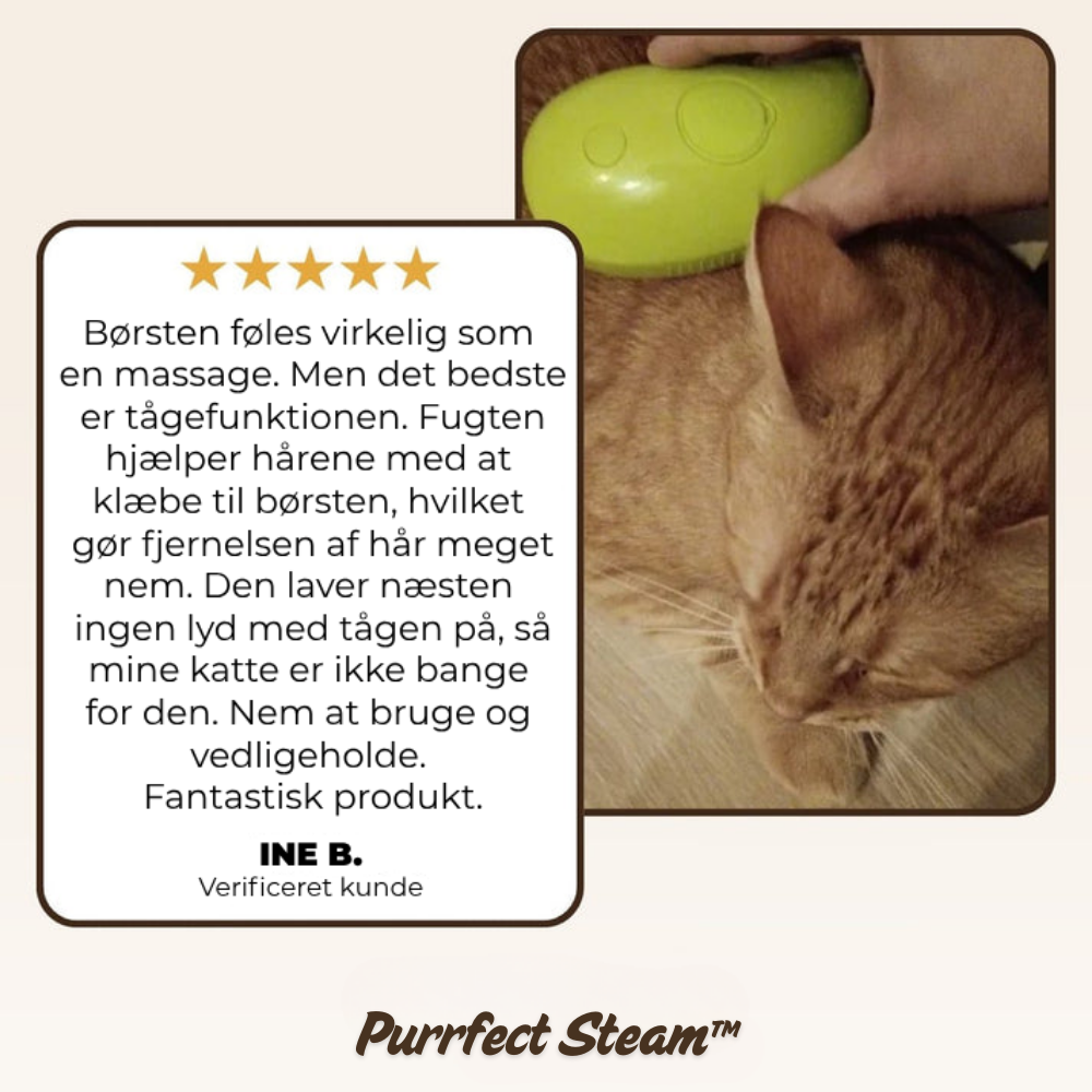 Purrfect Steam | Børste til katte l Vanero
