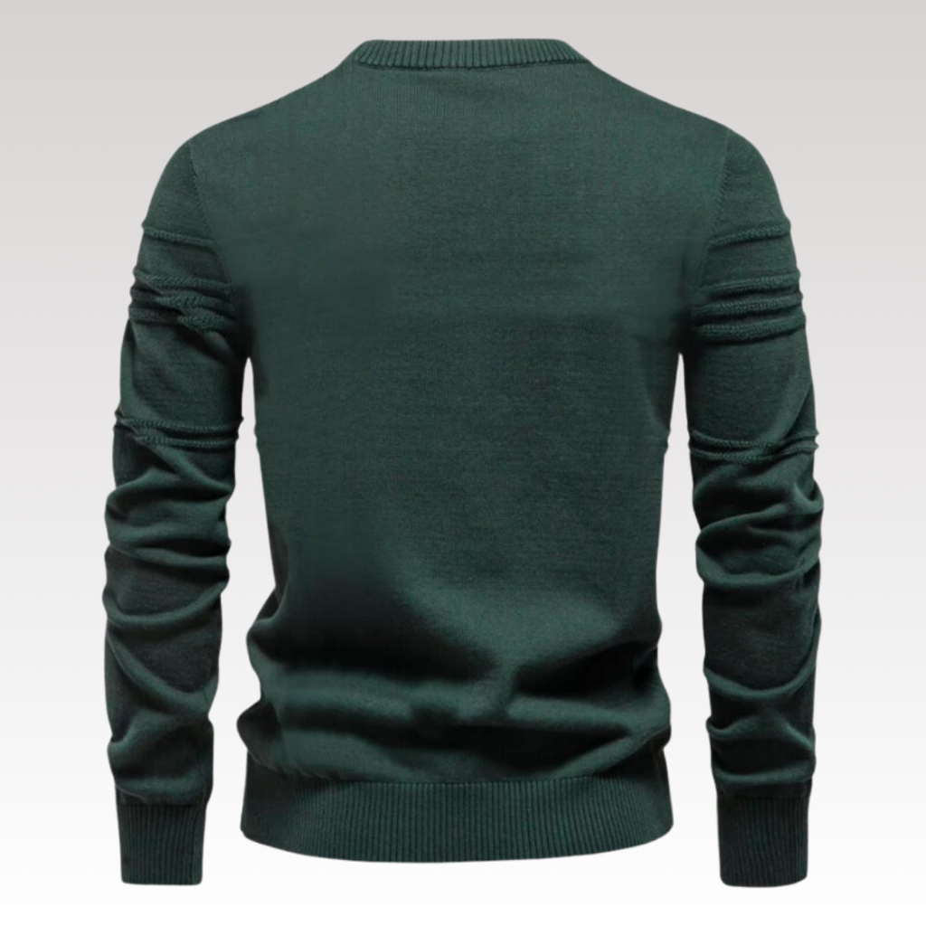 Herretrøje Strikmateriale | Regular Fit Sweater | Ternet Mønster Med Lange Ærmer til Hverdags- & Køligt Vejr Brug | Vanero