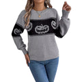 Dame Polyester Sweater Med Græskardesign | Medium Halloween Striktrøje | Til Sæson- & Fritidsbrug Om Efteråret | Vanero