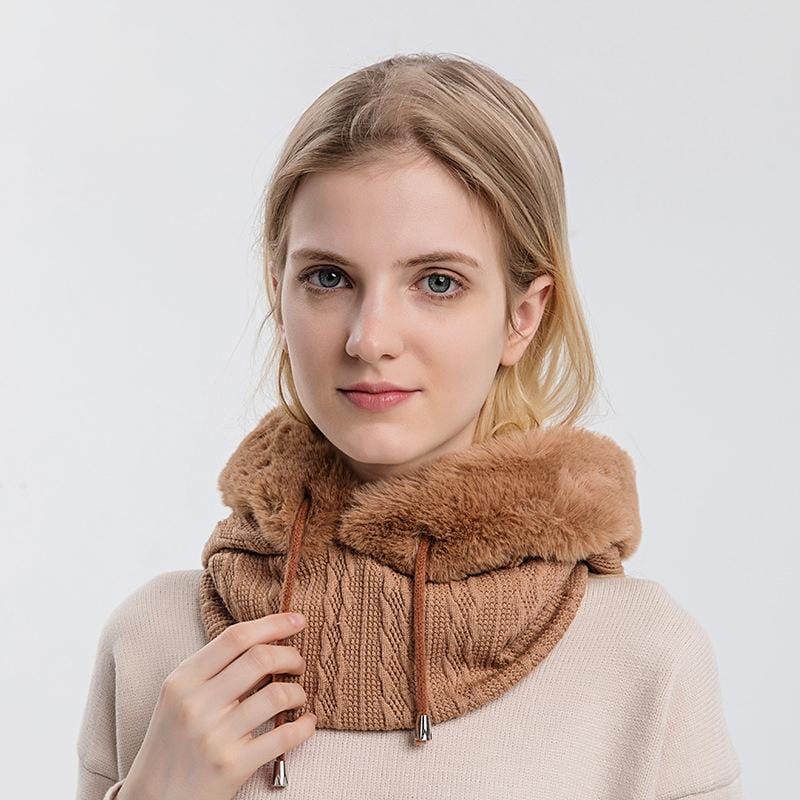 Hættetørklæde Polyester Fleece | One Size Hætte & Halsvarmer | Fleeceforet Design til Vinter- & Udendørsbrug | Vanero