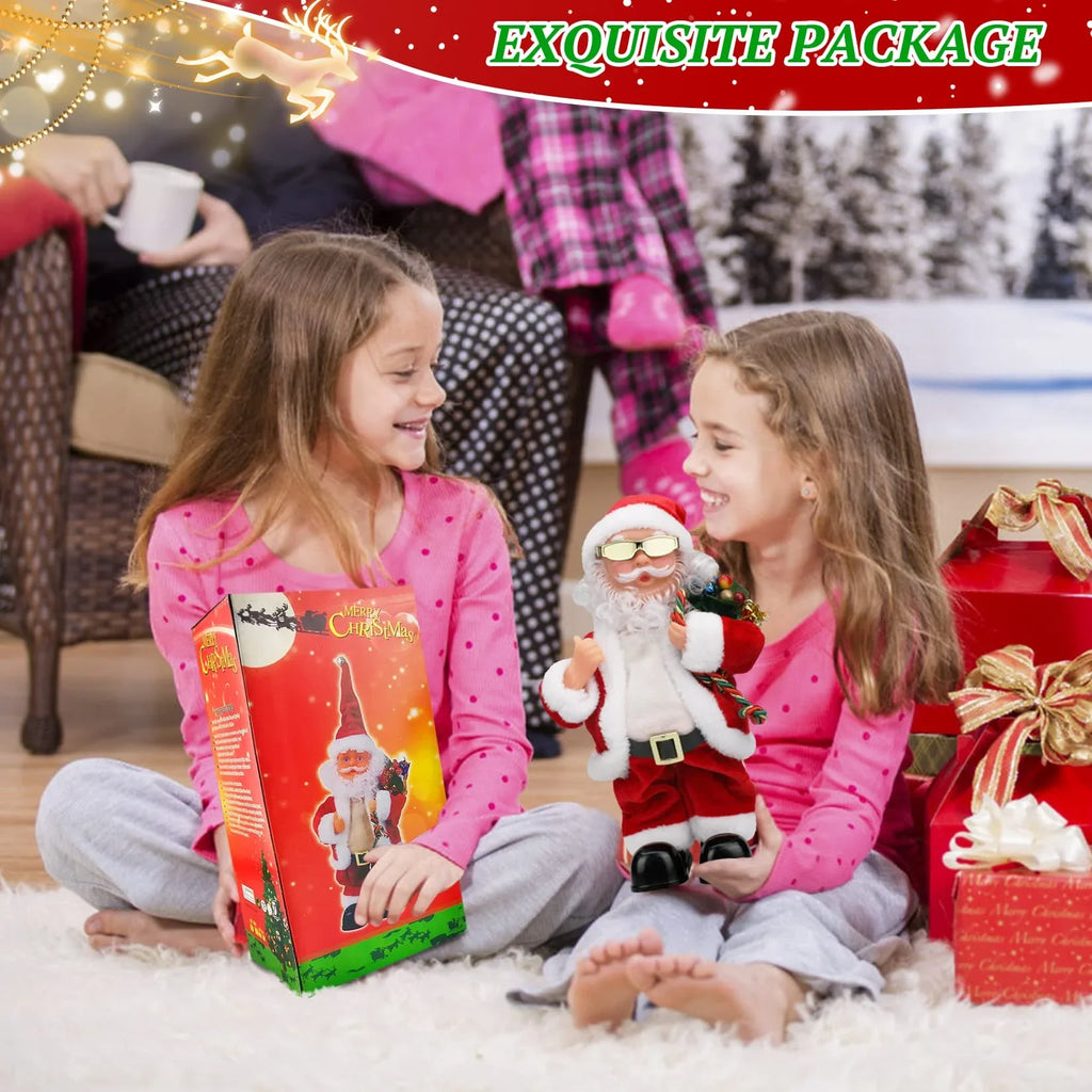 Elektrisk Julemandsfigur | Juledekoration med Lys & Bevægelse Indendørs Sæsonudsmykning | Vanero