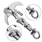 Foldbar Grappling Hook Outdoor Værktøj | Rustfrit Stål Kompakt Konstruktion | Camping Vandring Overlevelse & Friluftsudstyr | Vanero