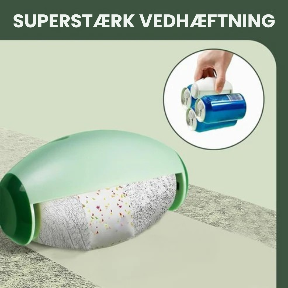 Genanvendelig Fnug- & Pelsrulle PP-Plast | Vaskbar Klæberulle til Tekstiler & Polstring | Fjernelse af Pels, Fnug & Støv | Vanero