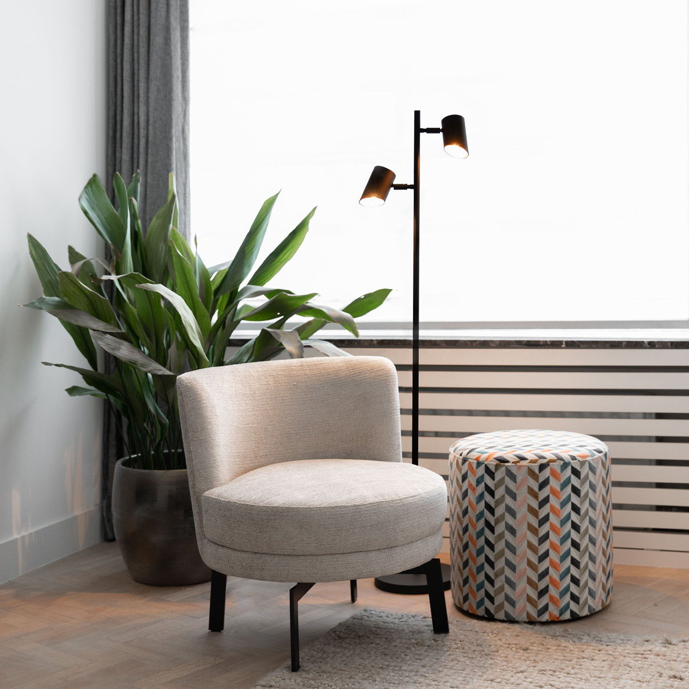 Gulvlampe Kisoro | Sort | Vanero