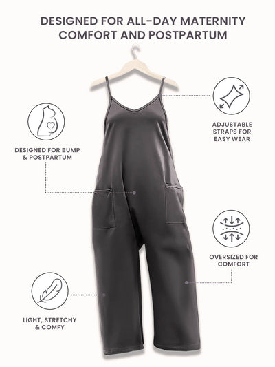 SereniMom l Jumpsuit Overdimensioneret Jumpsuit l Graviditet & Postpartum l Vanero