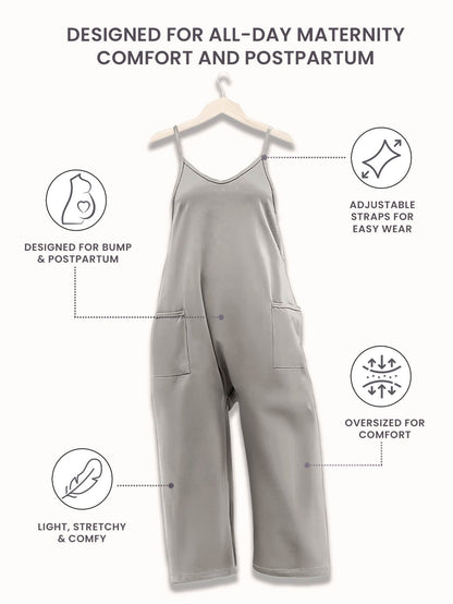 SereniMom l Jumpsuit Overdimensioneret Jumpsuit l Graviditet & Postpartum l Vanero