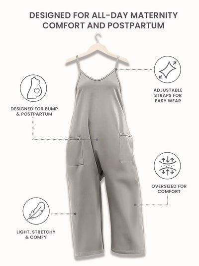 SereniMom l Jumpsuit Overdimensioneret Jumpsuit l Graviditet & Postpartum l Vanero