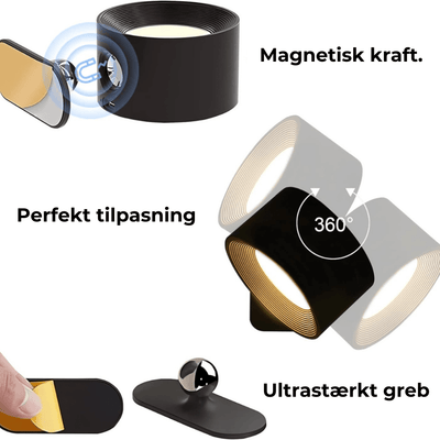 Væglampe | Justerbar og genopladelig | Vanero