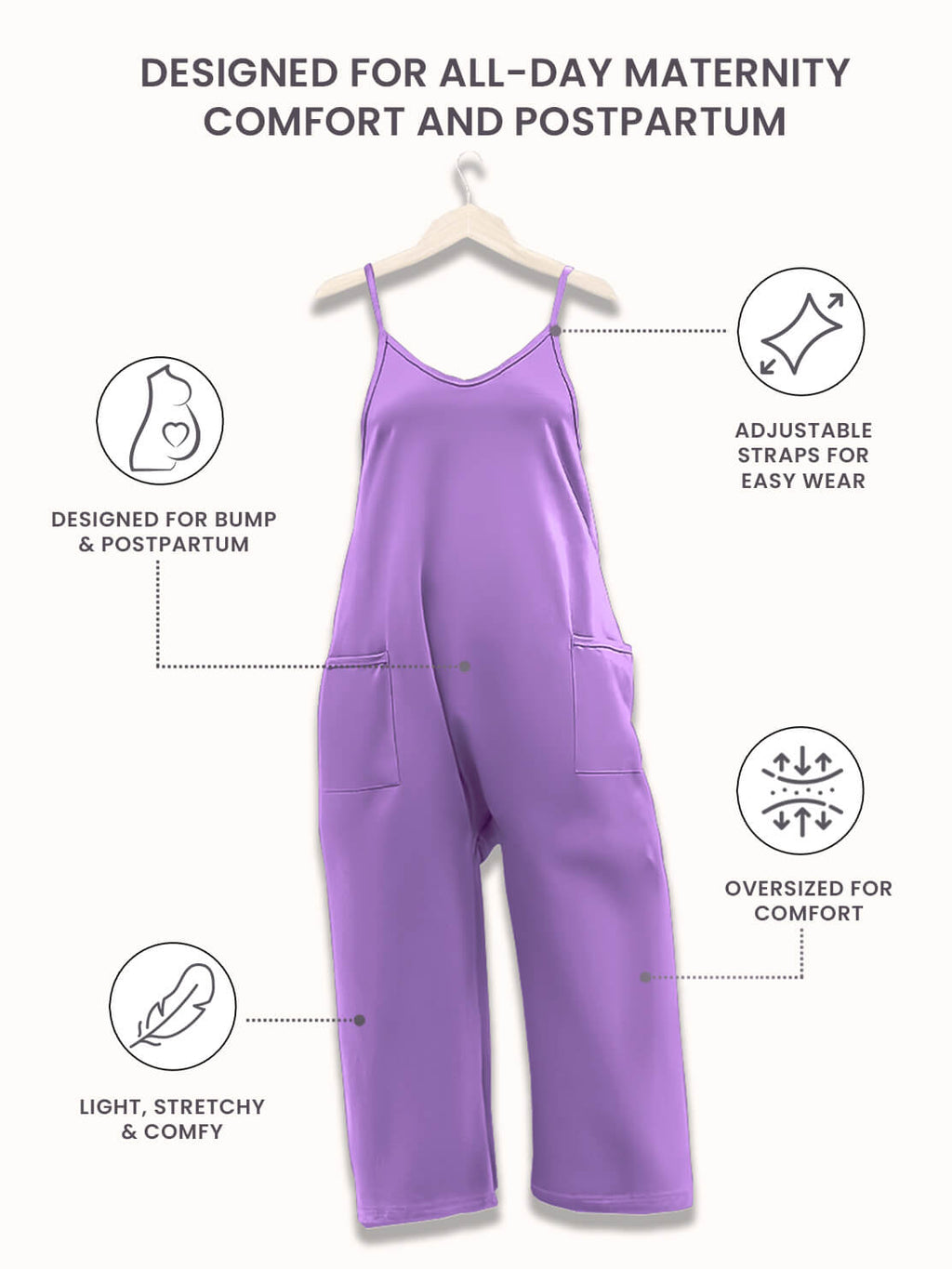 Jumpsuit med Elastisk Talje | Afslappet Pasform i Let Konstruktion | Hverdagsbrug & Fritid | Vanero