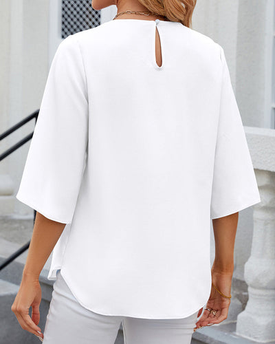 Quirine l Elegant top med halve ærmer l Vanero