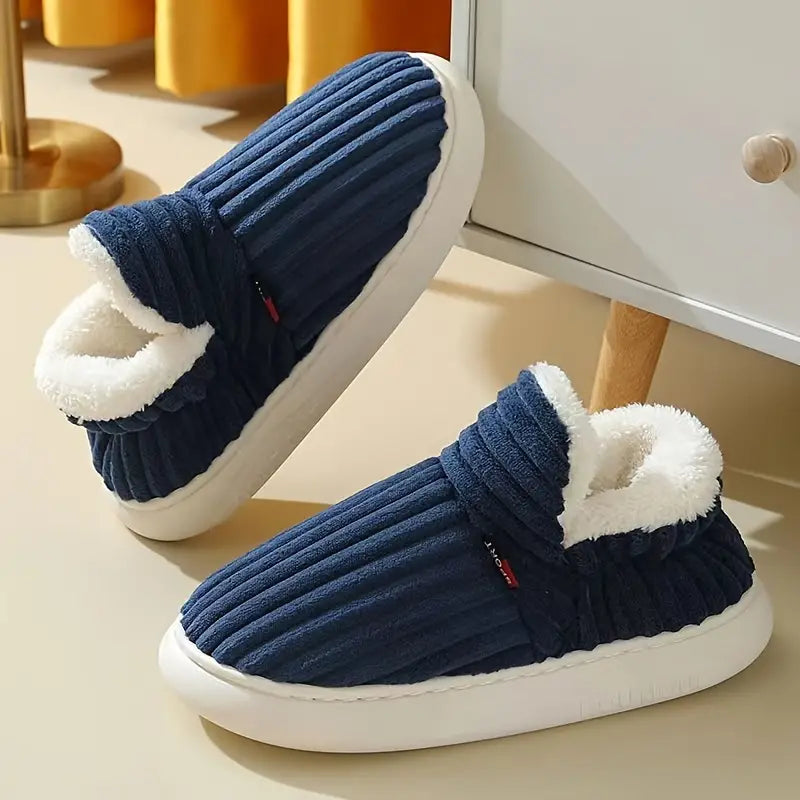 Unisex Fleece Hjemmesko | Bløde Flannel Slip-On Sutsko | Skridsikkert Indendørs Vinterfodtøj | Vanero