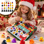Adventskalender | 24 Gummidyr | Jule Nedtælling til Børn Sæsonaktivitet | Vanero