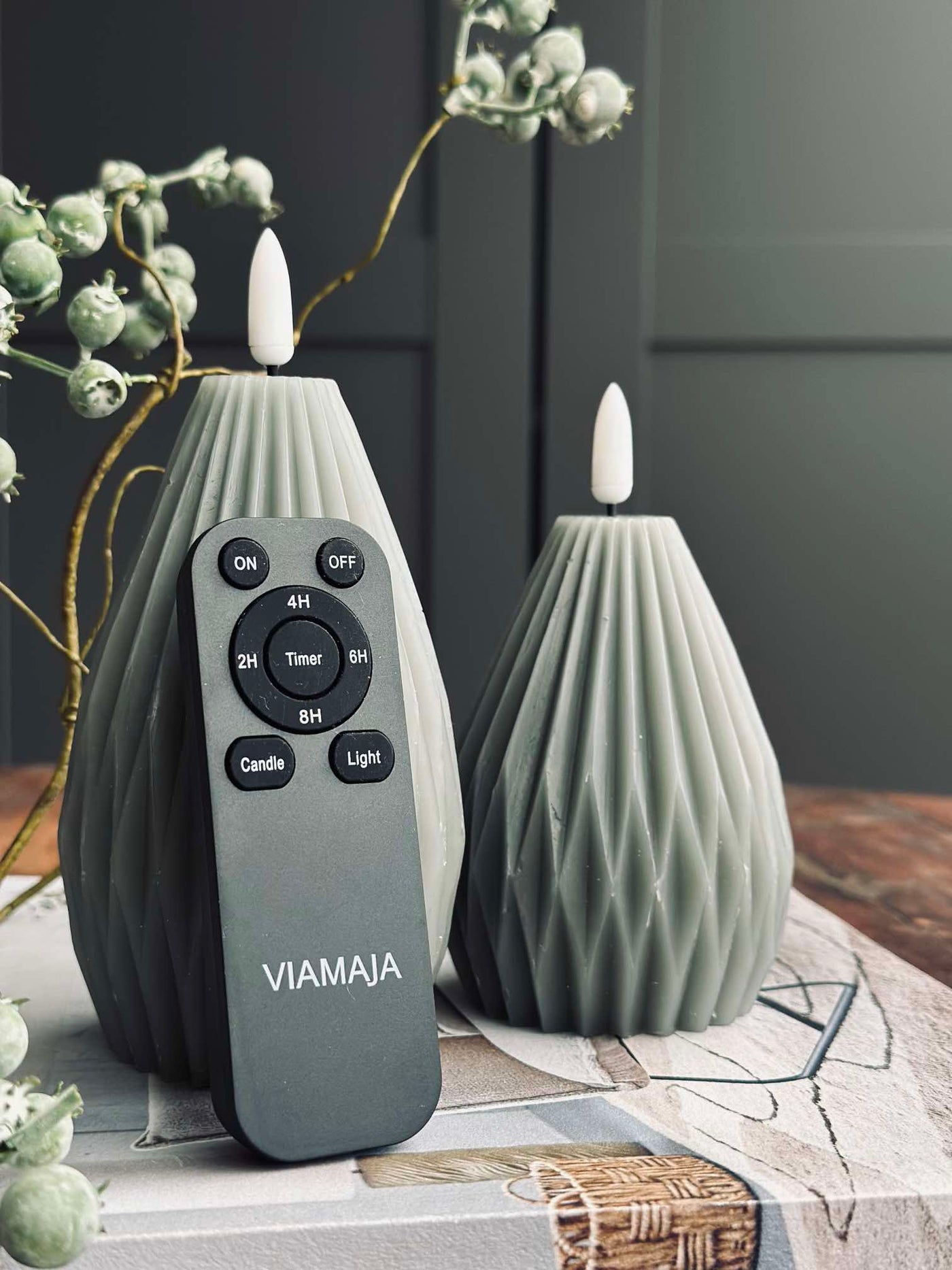 LED Bloklys / Riller | 2 stk Grøn | Vanero