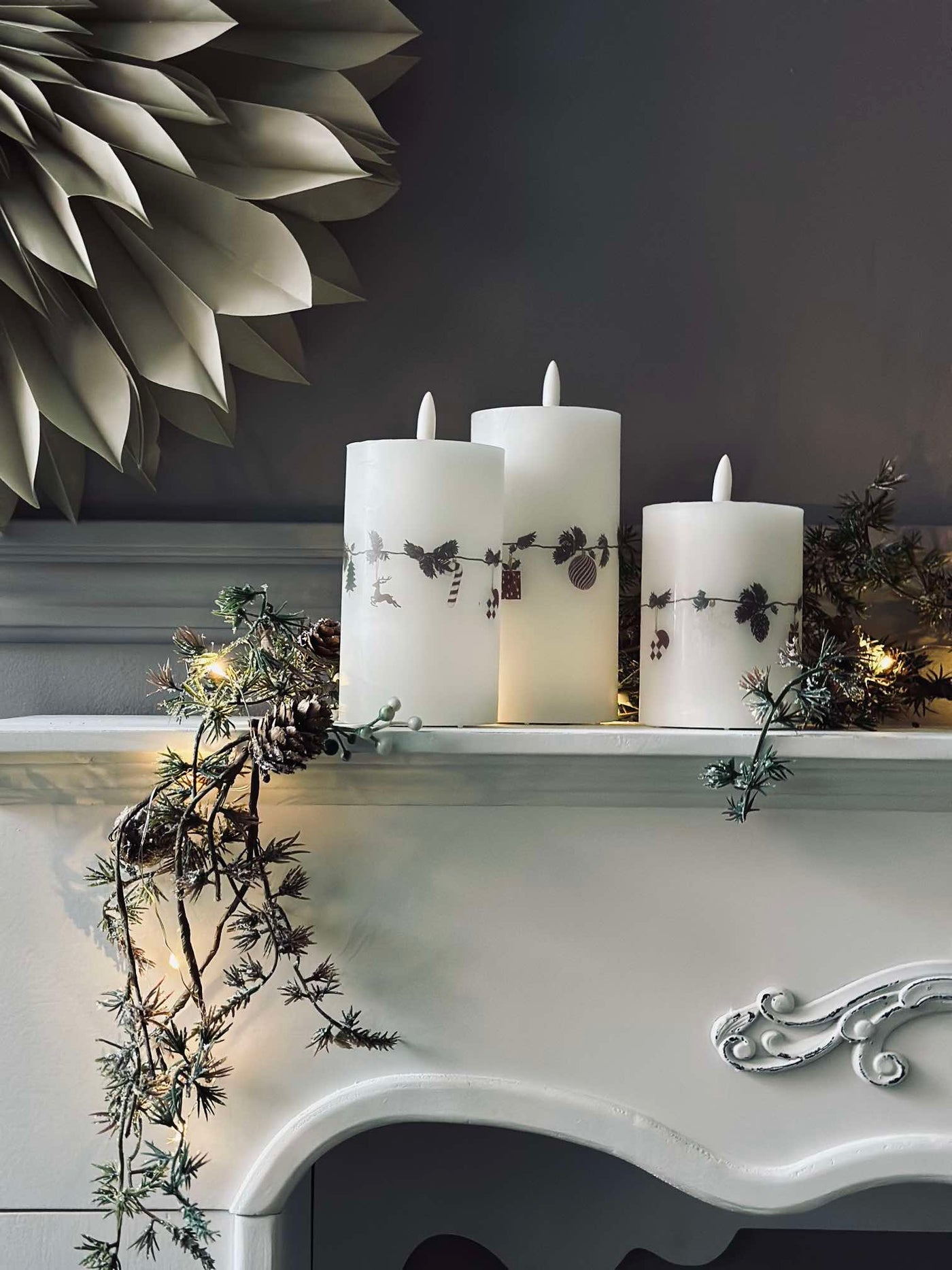 LED Bloklys Jul | Sæt af 3 Stk | Vanero