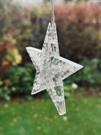 Lyskæde med 12 Stjerner | Godkendt til Inde / Ude | Vanero