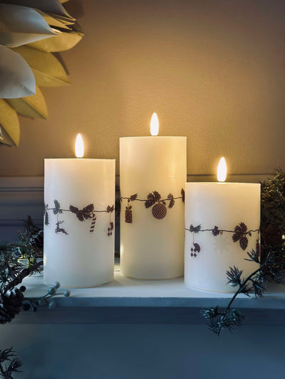 LED Bloklys Jul | Sæt af 3 Stk | Vanero