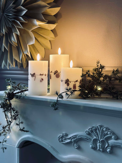 LED Bloklys Jul | Sæt af 3 Stk | Vanero