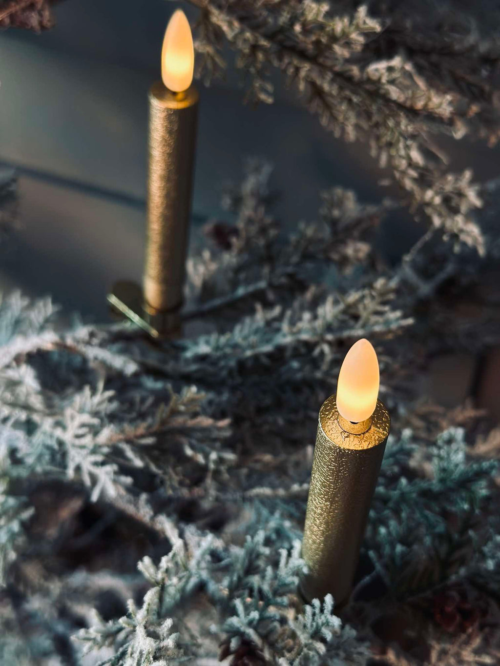 LED Juletræslys | 10 Stk med Fjernbetjening | Timerfunktion  Juledekoration | Vanero