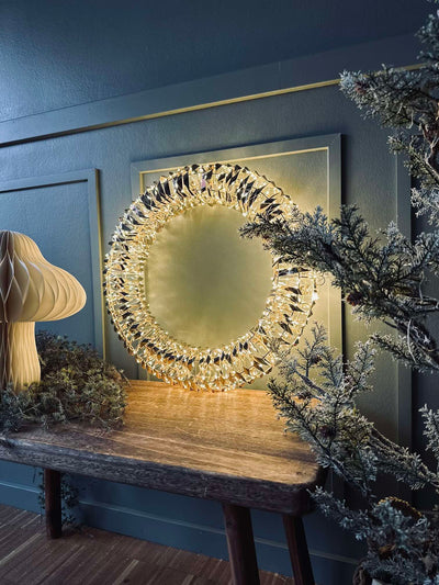 Krans med Mikro LED Lys | 38cm | Vanero