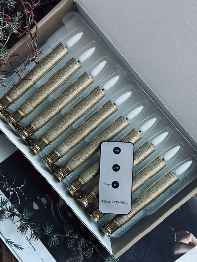 LED Juletræslys Guld | Sæt med 10 Stk | Vanero