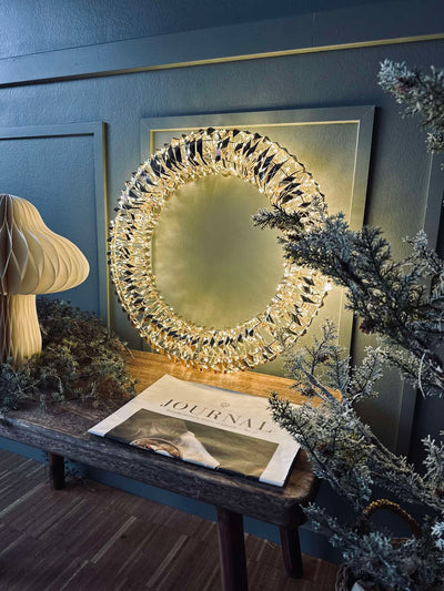 Krans med Mikro LED Lys | 38cm | Vanero